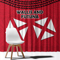 Wallis And Futuna Window Curtain Polynesian Tattoo Flag Map TS04 - Polynesian Pride