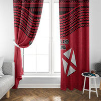 Wallis And Futuna Window Curtain Polynesian Tattoo Flag Map TS04 - Polynesian Pride