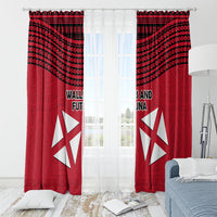 Wallis And Futuna Window Curtain Polynesian Tattoo Flag Map TS04 - Polynesian Pride