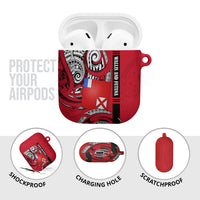 Wallis And Futuna AirPods Case Tribal Polynesian Tattoo Flag Motif TS04 - Polynesian Pride