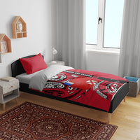 Wallis And Futuna Bedding Set Tribal Polynesian Tattoo Flag Motif TS04 - Polynesian Pride