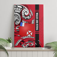 Wallis And Futuna Canvas Wall Art Tribal Polynesian Tattoo Flag Motif TS04 - Polynesian Pride