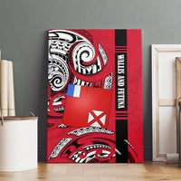 Wallis And Futuna Canvas Wall Art Tribal Polynesian Tattoo Flag Motif TS04 - Polynesian Pride