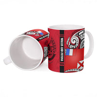 Wallis And Futuna Ceramic Mug Tribal Polynesian Tattoo Flag Motif TS04 - Polynesian Pride