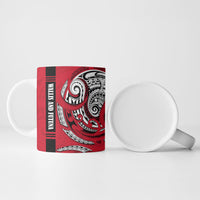 Wallis And Futuna Ceramic Mug Tribal Polynesian Tattoo Flag Motif TS04 - Polynesian Pride