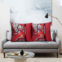 Wallis And Futuna Pillow Cover Tribal Polynesian Tattoo Flag Motif TS04 - Polynesian Pride