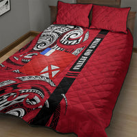 Wallis And Futuna Quilt Bed Set Tribal Polynesian Tattoo Flag Motif TS04 - Polynesian Pride