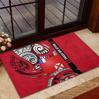 Wallis And Futuna Rubber Doormat Tribal Polynesian Tattoo Flag Motif TS04 - Polynesian Pride