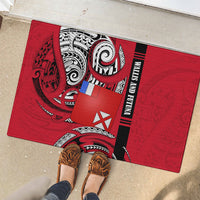 Wallis And Futuna Rubber Doormat Tribal Polynesian Tattoo Flag Motif TS04 - Polynesian Pride