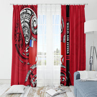 Wallis And Futuna Window Curtain Tribal Polynesian Tattoo Flag Motif TS04 - Polynesian Pride