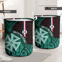 Wallis And Futuna Laundry Basket Tribal Polynesian Tattoo Heritage Cross Flag TS04 - Polynesian Pride