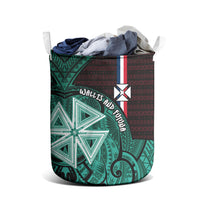 Wallis And Futuna Laundry Basket Tribal Polynesian Tattoo Heritage Cross Flag TS04 - Polynesian Pride