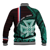 Wallis And Futuna Baseball Jacket Tribal Polynesian Tattoo Heritage Cross Flag TS04 - Polynesian Pride