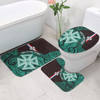 Wallis And Futuna Bathroom Set Tribal Polynesian Tattoo Heritage Cross Flag TS04 - Polynesian Pride