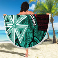 Wallis And Futuna Beach Blanket Tribal Polynesian Tattoo Heritage Cross Flag TS04 - Polynesian Pride