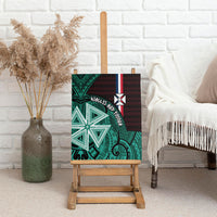 Wallis And Futuna Canvas Wall Art Tribal Polynesian Tattoo Heritage Cross Flag TS04 - Polynesian Pride