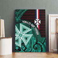 Wallis And Futuna Canvas Wall Art Tribal Polynesian Tattoo Heritage Cross Flag TS04 - Polynesian Pride
