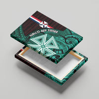 Wallis And Futuna Canvas Wall Art Tribal Polynesian Tattoo Heritage Cross Flag TS04 - Polynesian Pride
