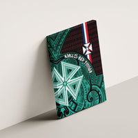 Wallis And Futuna Canvas Wall Art Tribal Polynesian Tattoo Heritage Cross Flag TS04 - Polynesian Pride