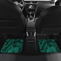 Wallis And Futuna Car Mats Tribal Polynesian Tattoo Heritage Cross Flag TS04 Set 2pcs - Back Green Black - Polynesian Pride