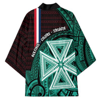 Wallis And Futuna Kimono Tribal Polynesian Tattoo Heritage Cross Flag TS04 - Polynesian Pride