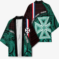 Wallis And Futuna Kimono Tribal Polynesian Tattoo Heritage Cross Flag TS04 - Polynesian Pride