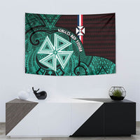 Wallis And Futuna Tapestry Tribal Polynesian Tattoo Heritage Cross Flag TS04 - Polynesian Pride