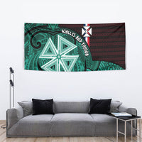 Wallis And Futuna Tapestry Tribal Polynesian Tattoo Heritage Cross Flag TS04 - Polynesian Pride
