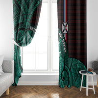 Wallis And Futuna Window Curtain Tribal Polynesian Tattoo Heritage Cross Flag TS04 - Polynesian Pride