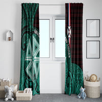 Wallis And Futuna Window Curtain Tribal Polynesian Tattoo Heritage Cross Flag TS04 - Polynesian Pride