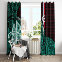 Wallis And Futuna Window Curtain Tribal Polynesian Tattoo Heritage Cross Flag TS04 - Polynesian Pride