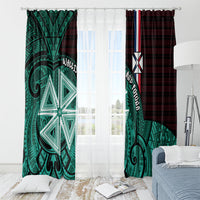 Wallis And Futuna Window Curtain Tribal Polynesian Tattoo Heritage Cross Flag TS04 - Polynesian Pride