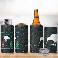 New Zealand is Calling and I Must Go 4 in 1 Can Cooler Tumbler Kiwi Bird Silhouette TS04 - Polynesian Pride