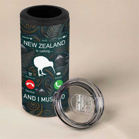 New Zealand is Calling and I Must Go 4 in 1 Can Cooler Tumbler Kiwi Bird Silhouette TS04 - Polynesian Pride