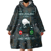New Zealand is Calling and I Must Go Wearable Blanket Hoodie Kiwi Bird Silhouette TS04 - Polynesian Pride