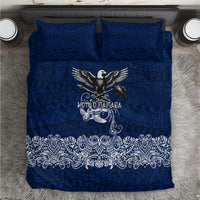 American Samoa Eagle Bedding Set Sea Turtle Traditional Polynesian Tribal Tattoo TS04 Blue White - Polynesian Pride