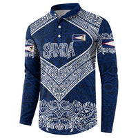 American Samoa Eagle Button Sweatshirt Sea Turtle Traditional Polynesian Tribal Tattoo TS04 - Polynesian Pride