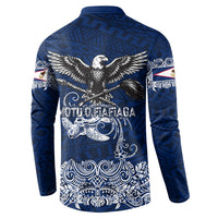American Samoa Eagle Button Sweatshirt Sea Turtle Traditional Polynesian Tribal Tattoo TS04 - Polynesian Pride