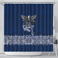 American Samoa Eagle Shower Curtain Sea Turtle Traditional Polynesian Tribal Tattoo TS04 - Polynesian Pride