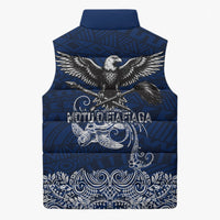American Samoa Eagle Sleeveless Puffer Jacket Sea Turtle Traditional Polynesian Tribal Tattoo TS04 - Polynesian Pride