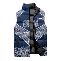 American Samoa Eagle Sleeveless Puffer Jacket Sea Turtle Traditional Polynesian Tribal Tattoo TS04 - Polynesian Pride