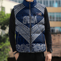 American Samoa Eagle Sleeveless Puffer Jacket Sea Turtle Traditional Polynesian Tribal Tattoo TS04 - Polynesian Pride
