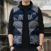 American Samoa Eagle Sleeveless Puffer Jacket Sea Turtle Traditional Polynesian Tribal Tattoo TS04 - Polynesian Pride