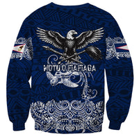 American Samoa Eagle Sweatshirt Sea Turtle Traditional Polynesian Tribal Tattoo TS04 - Polynesian Pride