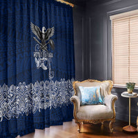 American Samoa Eagle Window Curtain Sea Turtle Traditional Polynesian Tribal Tattoo TS04 - Polynesian Pride
