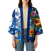 American Samoa Pago Pago Kimono Sea Turtle And Fruit Bat - Tropical Hibiscus Flowers Polynesian TS04 - Polynesian Pride
