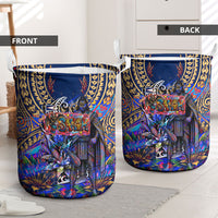 American Samoa Warrior Laundry Basket Polynesian Fruit Bat Talofa Urban Graffiti Street Art TS04 - Polynesian Pride