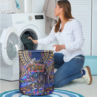 American Samoa Warrior Laundry Basket Polynesian Fruit Bat Talofa Urban Graffiti Street Art TS04 - Polynesian Pride