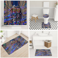 American Samoa Warrior Bathroom Set Polynesian Fruit Bat Talofa Urban Graffiti Street Art TS04 - Polynesian Pride