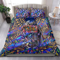 American Samoa Warrior Bedding Set Polynesian Fruit Bat Talofa Urban Graffiti Street Art TS04 - Polynesian Pride